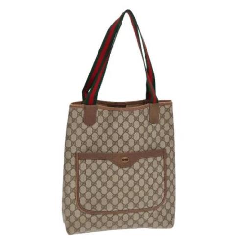 Pre-owned Leather gucci-bags Gucci Vintage , Beige , Dames