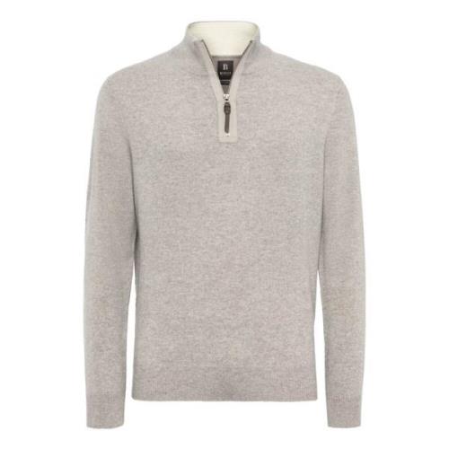 Cashmere Half-Zip Jumper Boggi Milano , Beige , Heren