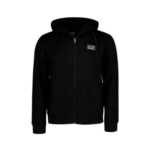 Sportieve Hoodie met Logo Armani , Black , Heren