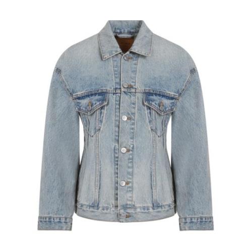 Blauwe Denim Jack voor Vrouwen Balenciaga , Blue , Dames