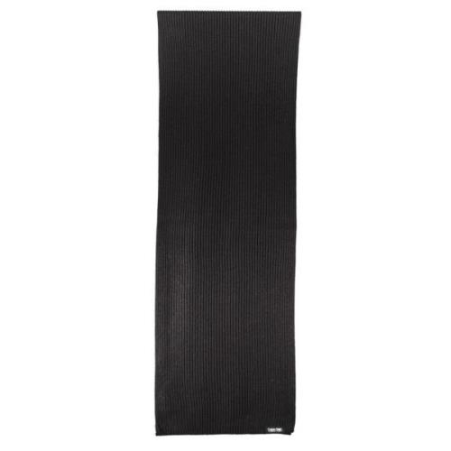 Elegante zwarte katoen-kasjmier sjaal Calvin Klein , Black , Dames