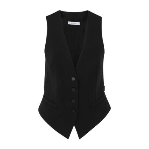 001 Black Rodi TOP - Stijlvol en veelzijdig vest Max Mara , Black , Da...