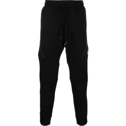 Zwarte Broek met Kompass Logo C.p. Company , Black , Heren