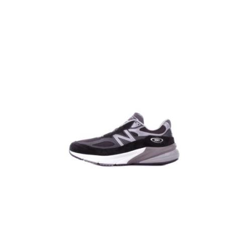 Zwarte Sneakers Suède Rubberen Zool Canvas New Balance , Black , Heren