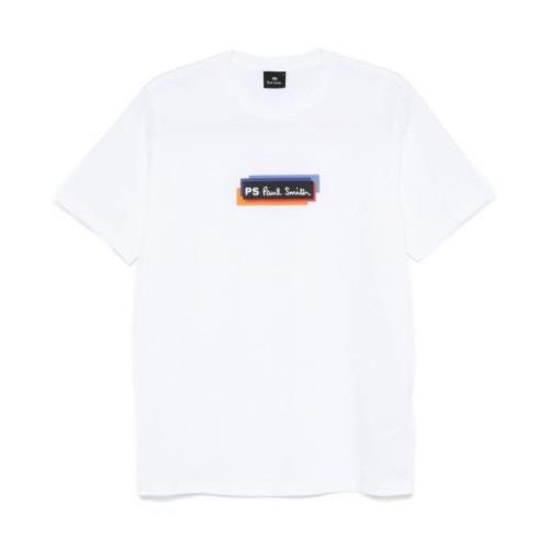 Witte Katoenen T-shirts en Polo's Paul Smith , White , Heren