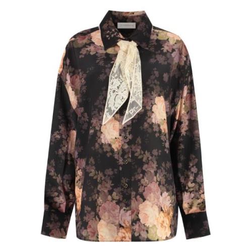 Zijden Strik Gedrukte Shirt Zimmermann , Multicolor , Dames