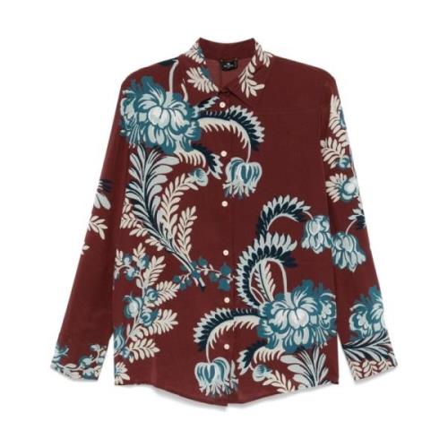 Bloemenprint Zijden Jurk Etro , Multicolor , Dames