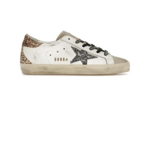 Glitter Star White Sneakers Golden Goose , White , Dames