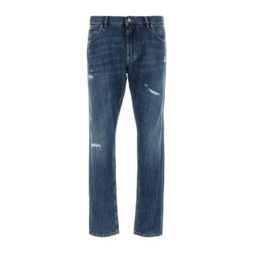 Klassieke Denim Jeans voor Mannen Dolce & Gabbana , Blue , Heren