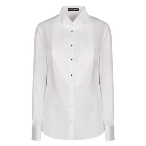 Katoenen Poplin Shirt Ronde Zoom Dolce & Gabbana , White , Dames