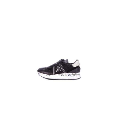 Zwarte Sneakers met Logo Detail Premiata , Black , Dames