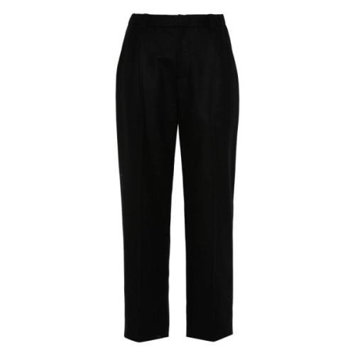 Luxe Wol Kasjmier Broek Brunello Cucinelli , Black , Dames