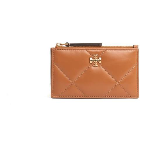 Stijlvolle Leren Kaarthouder Tory Burch , Brown , Dames