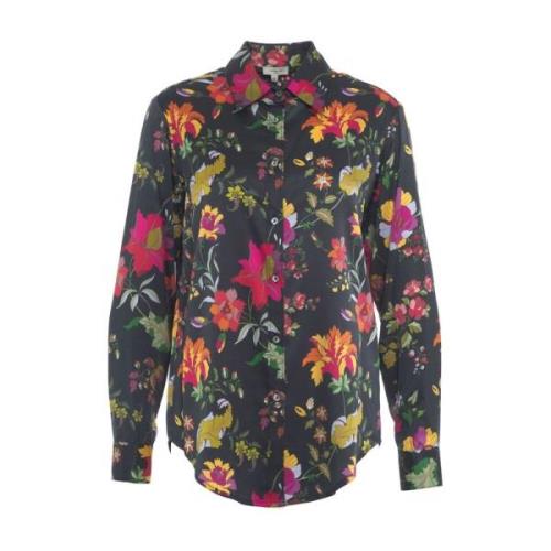 Bloes met bloemenprint, lange mouw Himon's , Multicolor , Dames