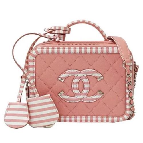 Pre-owned Leather chanel-bags Chanel Vintage , Pink , Dames