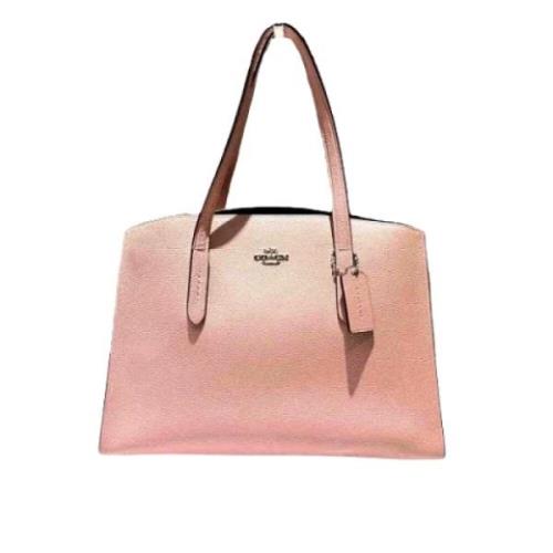 Pre-owned Leather handbags Coach Pre-owned , Pink , Dames