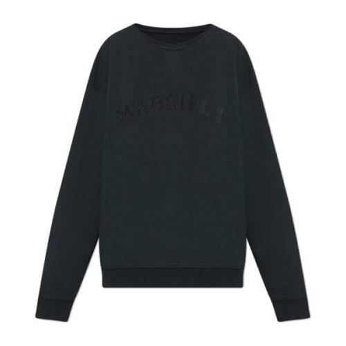 Sweatshirt met vintage-effect Maison Margiela , Black , Heren