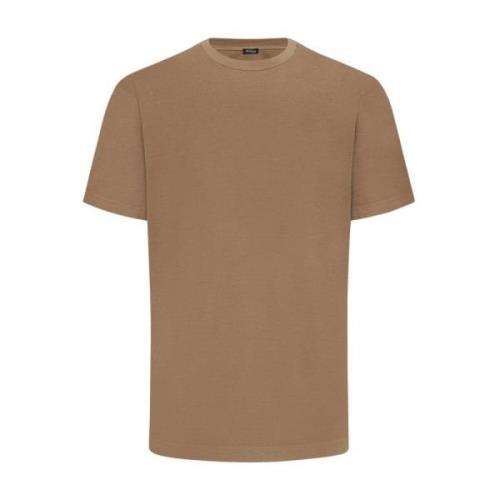 Katoenen T-shirt Korte Mouw Kiton , Beige , Heren