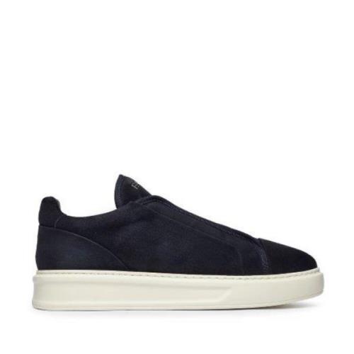 Vintage Navy Blauwe Sneakers Fabi , Blue , Heren