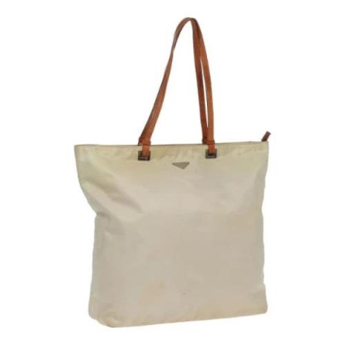 Pre-owned Nylon totes Prada Vintage , Beige , Dames