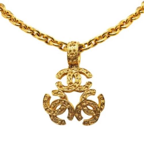 Pre-owned Metal chanel-jewelry Chanel Vintage , Yellow , Dames