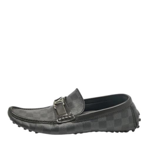 Pre-owned Coated canvas flats Louis Vuitton Vintage , Gray , Heren