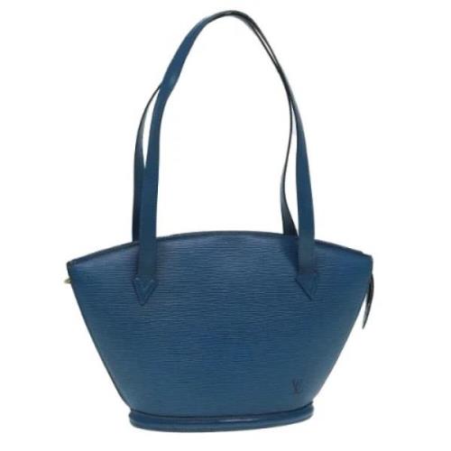 Pre-owned Leather handbags Louis Vuitton Vintage , Blue , Dames