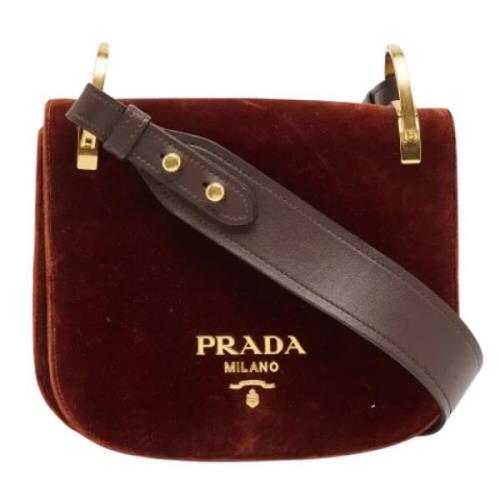 Pre-owned Velvet prada-bags Prada Vintage , Brown , Dames