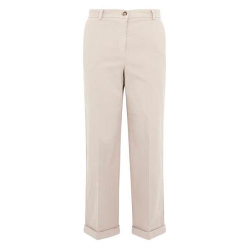 Omgeslagen Katoenen Beige Broek Dames Seventy , Beige , Dames