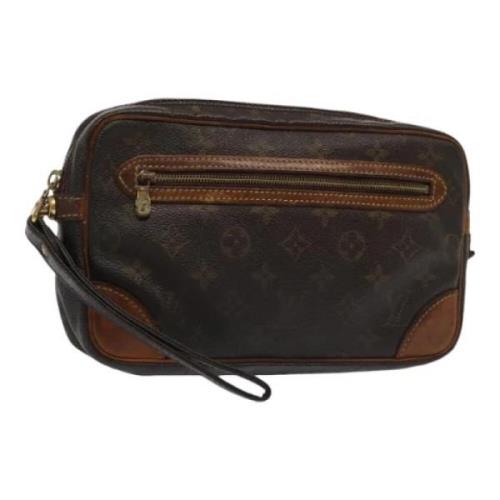 Pre-owned Canvas clutches Louis Vuitton Vintage , Brown , Dames