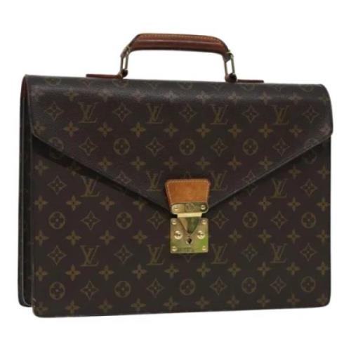 Pre-owned Canvas briefcases Louis Vuitton Vintage , Brown , Dames