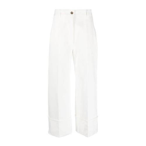 Leather Trousers Patou , White , Dames