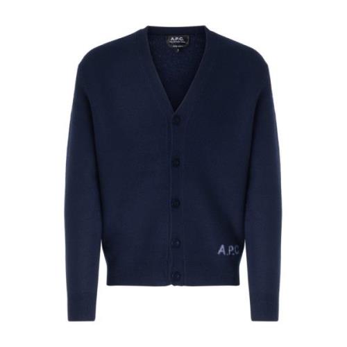 Kenny Cardigan in Blauw A.p.c. , Blue , Heren