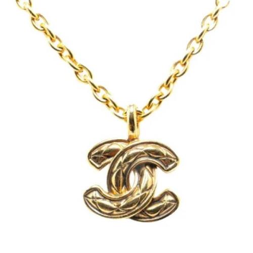 Pre-owned Metal chanel-jewelry Chanel Vintage , Yellow , Dames