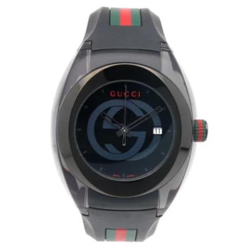 Pre-owned Stainless Steel watches Gucci Vintage , Black , Heren