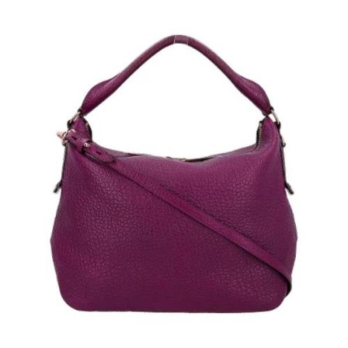 Pre-owned Leather handbags Burberry Vintage , Purple , Dames