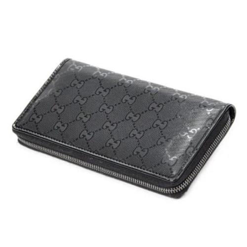 Pre-owned Coated canvas wallets Gucci Vintage , Black , Dames