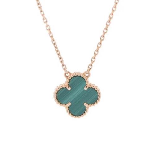 Pre-owned Yellow Gold necklaces Van Cleef & Arpels Pre-owned , Green ,...