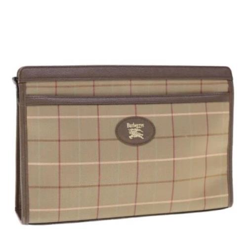 Pre-owned Canvas clutches Burberry Vintage , Beige , Dames