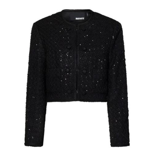 Zwart Sequin Bouclé Kort Jack Rotate Birger Christensen , Black , Dame...