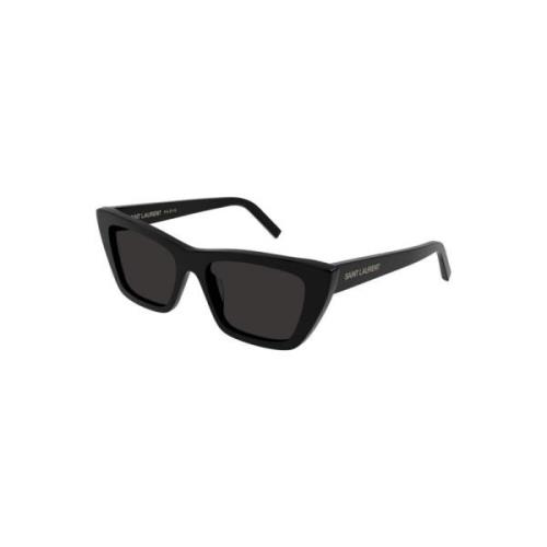 Zwarte Grijze Zonnebril Stijlvol Model Saint Laurent , Black , Unisex