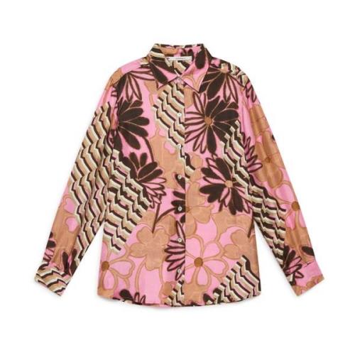 Collectie Print Shirt Maliparmi , Multicolor , Dames