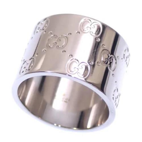 Pre-owned White Gold rings Gucci Vintage , Gray , Dames