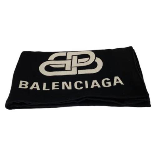 Pre-owned Wool scarves Balenciaga Vintage , Black , Dames