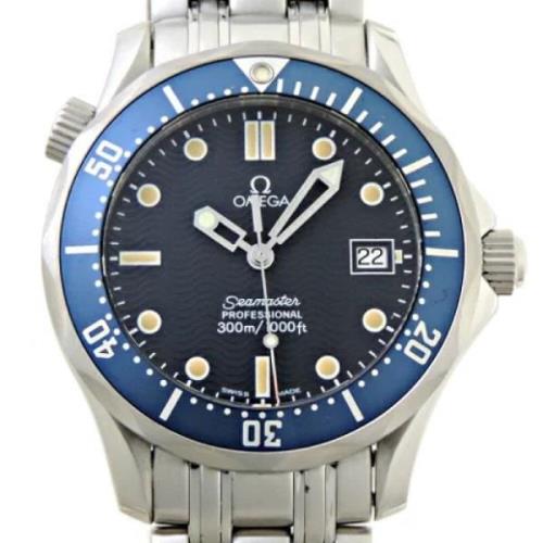 Pre-owned Stainless Steel watches Omega Vintage , Blue , Heren