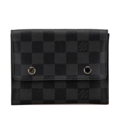 Pre-owned Canvas wallets Louis Vuitton Vintage , Black , Dames