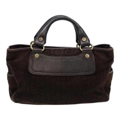 Pre-owned Suede handbags Celine Vintage , Brown , Dames