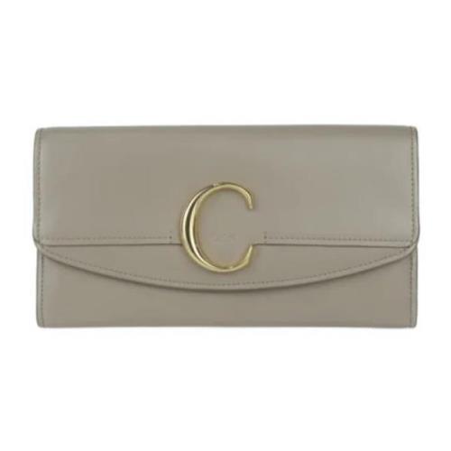 Pre-owned Leather wallets Chloé Pre-owned , Beige , Dames