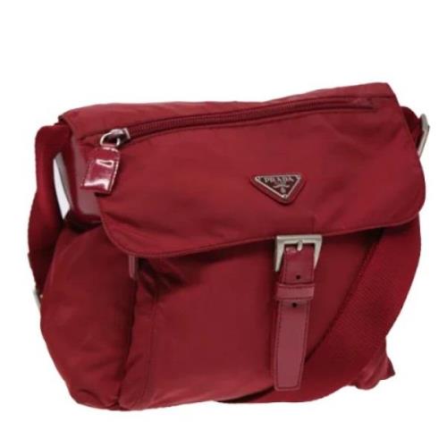 Pre-owned Nylon shoulder-bags Prada Vintage , Red , Dames