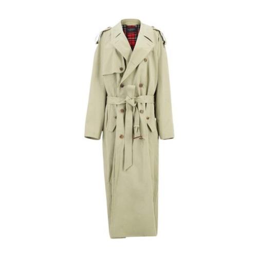 Klassieke Salie Trenchcoat Balenciaga , Beige , Dames